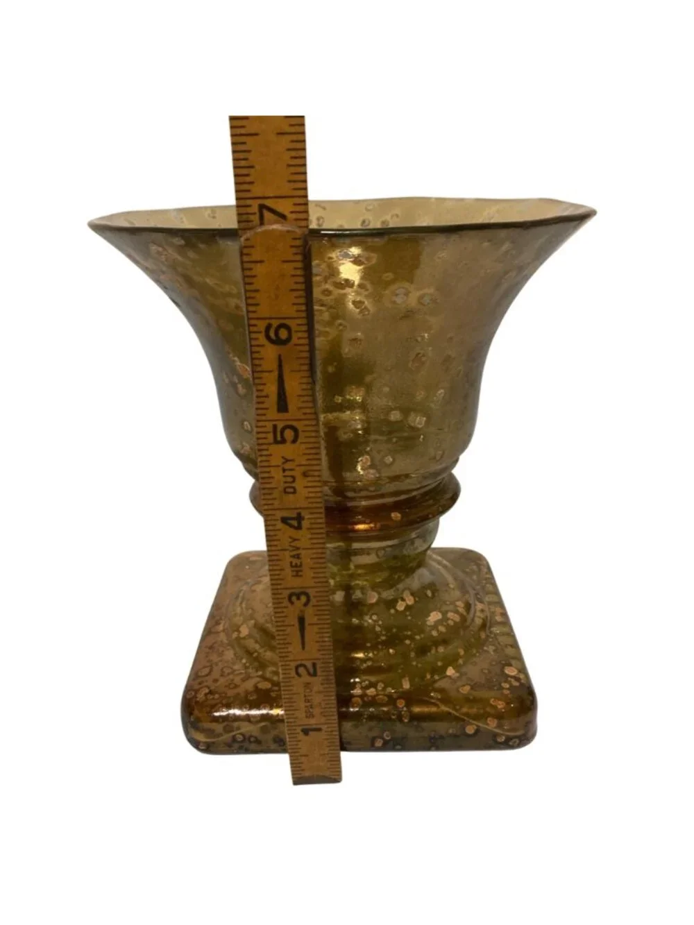 San Miguel Glass Vase Or Candle Holder With Antiqued Mirror Finish